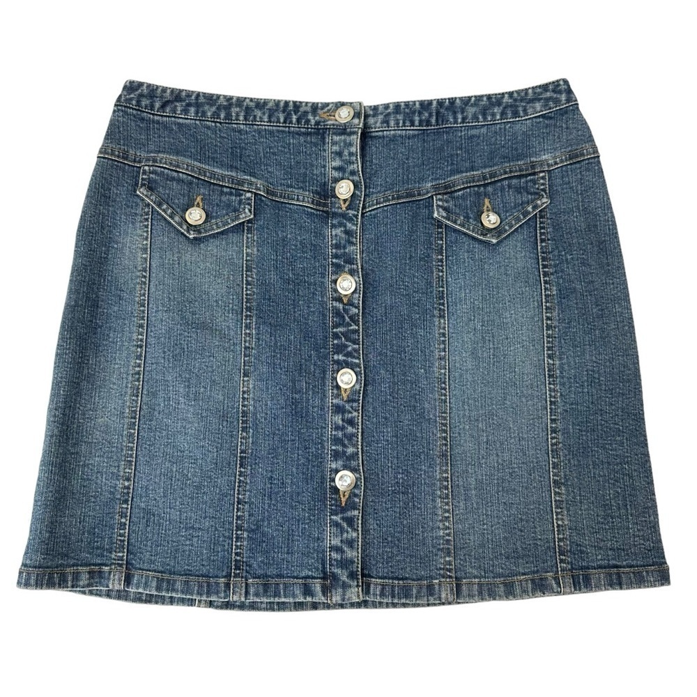 INC International Concepts Denim Jean Mini Skirt, size 6